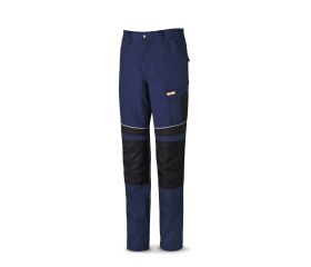 588PCAMNE Pantalón CANVAS azul marino/negro poliéster/algodón 245 g. Multibolsillos